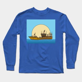 Ships In The Middle Of The Lake Ocean Long Sleeve T-Shirt